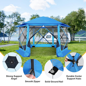 2-4 người tự động tán mái vòm Lều di động ngoài trời cắm trại gazebo với muỗi lưới gia đình Đảng bằng chứng Polyester - Product Image 5