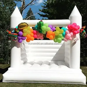 Commercial Grade Bridal Bounce House Light Pastel Color Inflatable Jumping White Inflatable Wedding Bouncy Castle