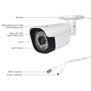 Minicâmera de vigilância por vídeo, <span class=keywords><strong>2mp</strong></span> e 5mp, câmera de vigilância cctv ahd hd ir, visão noturna dome, analógica, monitoramento - Product Image 6