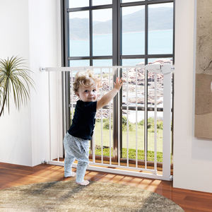 Barrière de sécurité pour bébé en métal <span class=keywords><strong>extensible</strong></span>, ensemble de barrières murales pour enfants, escaliers domestiques, distribution sans perçage, barrière de sécurité pour bébé - Product Image 3