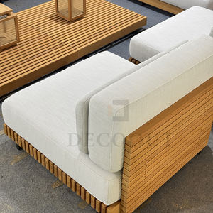 डेकोआउट आधुनिक लक्जरी आउटडोर टेक फर्नीचर l u आकार टेक मॉडुलर सेक्शनल सोफा - Product Image 5