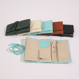 Custom PU Leather Jewelry Organizer Bag Wholesale Portable Travel Jewelry Storage with Handle - Product Image 1