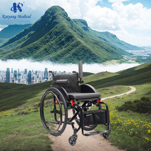 Sedia a Rotelle Sportiva Pieghevole Leggera con Ruote Grandi da 4 Pollici per Tutti i Terreni, Ammortizzazione CE e Sgancio Rapido - Product Image 2