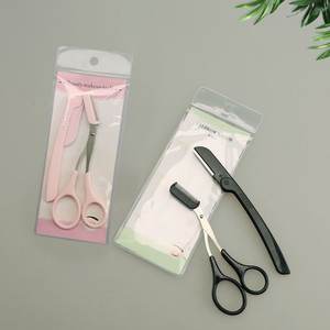 Kit de Depilación de Cejas 2 en 1 con Tijeras, Peine, Microcuchilla de Acero Inoxidable, Recortador de Vello Facial Portátil para Mujeres - Product Image 1