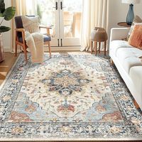 Moderner Luxus Vintage Teppich Waschbar Rutschfest Geometrisches Muster Teppichbelag Verschleißfest Abriebfest Schmutzabweisender Teppich