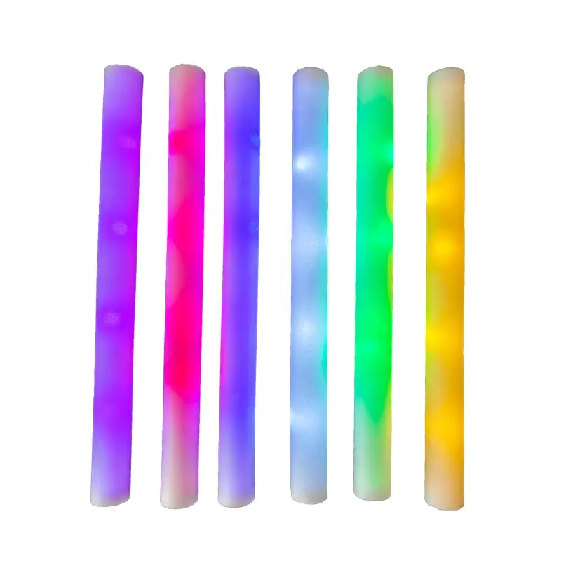 Bâtons lumineux en mousse avec 3 modes colorés clignotant néon fête faveurs fournitures pour anniversaire mariage carnaval Concert