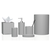 Parfums créatifs 12 pièces toilette salle de bains ensemble d'accessoires comprend un distributeur de savon décoratif porte-savon gobelet brosse à dents