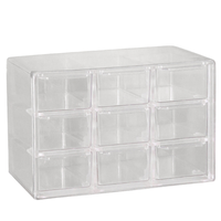 Petite boîte de rangement multifonctionnelle Type de tiroir Boîte de rangement d'objets de bureau pour lentilles de contact rouge à lèvres