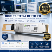 MMA4Z00-NS 800G OSFP 2x400G NDR InfiniBand Transceiver Dual MPO-12/APC 8m 50m MMF VCSEL Modul Optik untuk Quantum-2 Switch50n
