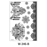 OEM Autocollants de tatouage au henné de mariage temporaire sexy personnalisés Demi-bras inférieur Art 3D Imperméable Blanc Marron Noir Imprimé