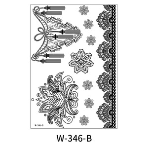 OEM Custom Sexy inferiore mezzo braccio temporaneo matrimonio Henna tatuaggio adesivi 3D <span class=keywords><strong>Art</strong></span> impermeabile marrone bianco nero stampato - Product Image 4