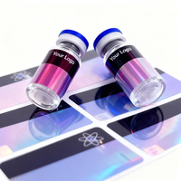 Étiquettes holographiques personnalisées pour flacons de 10 ml, étiquettes pour flacons de 3 ml, autocollants holographiques pour peptides, impression de logo personnalisée, imperméables