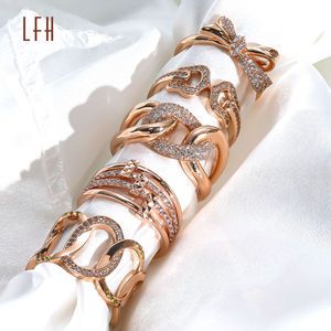 Anillos de Compromiso y Matrimonio Clásicos de Oro AU750 de 18K con Circonita, Joyería de Oro Real de 18k para Regalos de Aniversario - Product Image 1