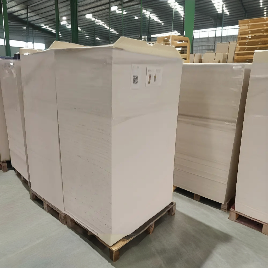 Food Grade PE Coated Cardboard Sheet Custom Logo Single Double Layer 80g Starch Parchment Paperboard for Tea Cup Packaging USAGE