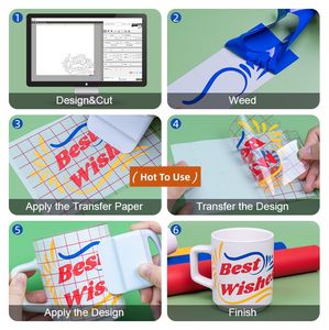 Rollos de Vinilo de PVC Autoadhesivos al por Mayor, Película de Alta Temperatura para DIY, Adhesivo con Logotipo, Película de Transferencia en Frí<span class=keywords><strong>o</strong></span> y Caliente para Adhesivos de Vasos - Product Image 5