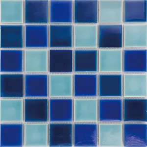 300*300 Wholesale Prices Outdoor Green Blue Rainbow Color Crystal Glass Swimming Pool Mosaic Tiles