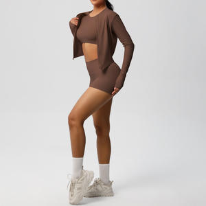 Nouvel ensemble de shorts de fitness respirant et ajusté, séchage rapide, effet amincissant, pour femme - Product Image 4
