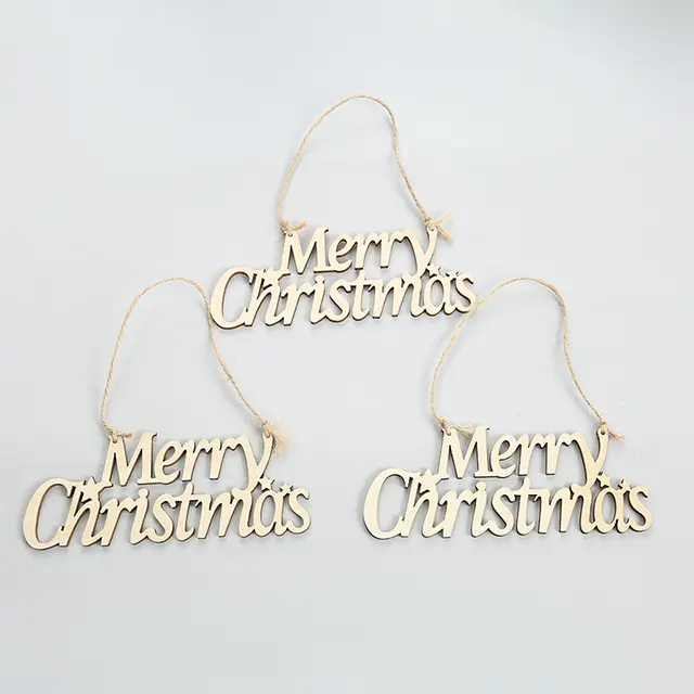 Kerst Hanger Decoraties Vrolijk Kerst Letter Houten Bord