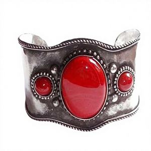 Bracelets en agate faits à la main Rawat Handicrafts, style ethnique indien, design bouddhiste tibétain, pour femmes, fabriqués en Inde - Product Image 1