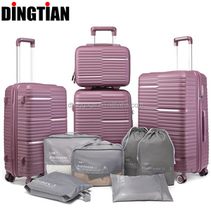 PP tay thực hiện trên hành lý đặt bền kinh doanh sang trọng va li với Túi mỹ phẩm Trọng lượng nhẹ koffer cabin trường hợp Túi du lịch 4 pcs - Product Image 1