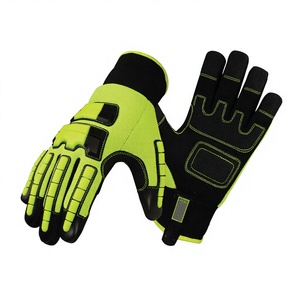 Gants de mécanicien résistants aux chocs, antistatiques, résistants à la chaleur, en cuir synthétique respirant, avec manchette en néoprène, 11 oz, Amara - Product Image 1