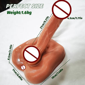 ดิลโด้บนพื้นสำหรับผู้ชายทำจาก TPE น้ำหนัก1.6กก. ใช้เซ็กซ์ทอยสำหรับผู้ใหญ่พร้อมประตูทวารหนักสำหรับการสำเร็จความใคร่ด้วยตนเองเกย์ - Product Image 1