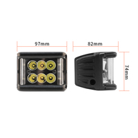 Nouveau projecteur de travail LED 4 pouces 60W pour véhicule, faisceau large blanc/jaune, ajustement universel, haute luminosité 5100LM