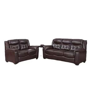 Frank Furniture Superior Quality Elegant Black Air Leather Reclining <b>Sofa</b> & Chair Set Top-Ranking <b>for</b> Living Room - Product Image 5