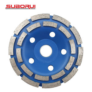 SUBORUI 4.5 pouces 115mm Double rangée diamant tasse meule disque de meulage pour la pierre béton marbre coupe - Product Image 1