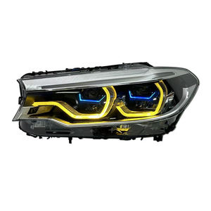 Faro a Doppio Colore SJC per BMW Serie 5 F90 G30 G38 2018-2020, Modificato con DRL Giallo e Bianco, Fari Abbaglianti e Anabbaglianti - Product Image 2