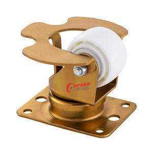 Stahl Air Cargo <span class=keywords><strong>Caster</strong></span> Wheel 58mm Nylon Doppel kugellager platte Rollen mit Zehen schutz drehbar OEM anpassbar - Product Image 3