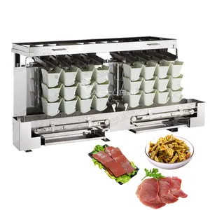 Automatico Carne Fresca Lineare Multihead Bilancia Peso Bilance Salmone Macchina Imballatrice per il Coreano Sottaceto