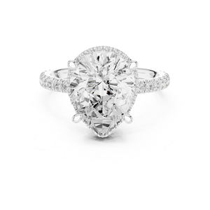 Anillo de Compromiso Premium Halo Solitaire con Diamante en Forma de Pera, Plata de Ley 925, 4.25 Quilates, Certificado IGI, para Bodas y Fiestas de Lujo, 2026 - Product Image 3