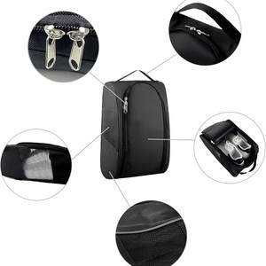 Shoe Storage Bag Black Breathable Mesh Travel Sports Shoe Bag For Gym And Outdoor Use - Product Image 5