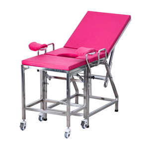 Lit d'examen gynécologique et maternité pliant en trois parties en acier inoxydable avec revêtement par pulvérisation, prix usine, pour hôpitaux et cliniques - Product Image 2