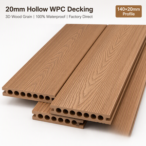 Tarima de WPC con Relieve 3D, Resistente a las Grietas, con Sistema de Bloqueo Doble, Tablón de Madera Compuesta para Exteriores y Piscinas - Product Image 2