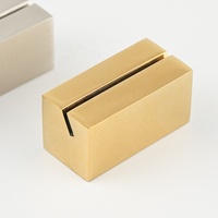 CHENLANG Support de Carte Moderne Simple Écologique en Acier Inoxydable Durable, Porte-Menu, Présentoir de Petite Signalétique, Porte-Numéro de Bureau, Porte-Carte de Place