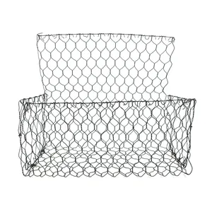 China Supplier galvanized coated flood stone gabion box price stone basket gabion mesh