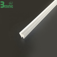 Lentille linéaire LED en acrylique transparente, couvercle optique en PC extrudé pour bande LED, haute transmission (>90%), garantie 3 ans