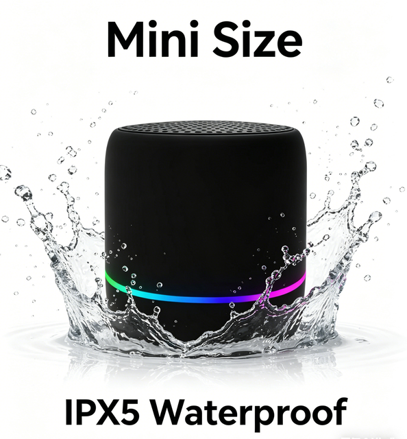 New Arrival Waterproof Wireless Music Portable Outdoor Colorful LED Light BT Speaker