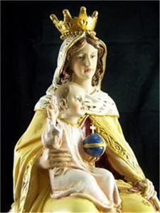 Statua in Poliresina/Resina della Madonna Romana della Montagna Statua da Tavolo in Resina di Carmel con Bambino, Figurina da 8 Pollici - Product Image 3