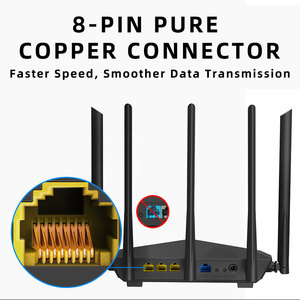 Routeur sans fil double bande AC1200 avec pare-feu et prise en charge VoIP, 5 antennes à gain élevé, 3 ports LAN pour la maison/le bureau et le gaming - Product Image 3