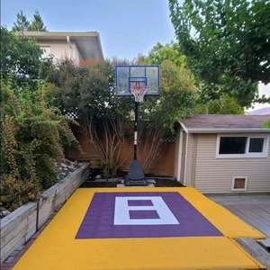 Revêtement de sol pour terrain de basketball de qualité supérieure, dalles en polypropylène à fixation rapide, tapis spécialisé pour terrain de campus - Product Image 3