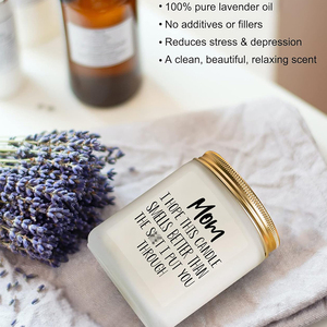 Cadeaux Huaming pour maman de fille fils maman cadeaux d'anniversaire bougies parfumées lavande pour les cadeaux de fête des mères - Product Image 4