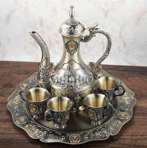 Juego de Copas de Vino de Metal Vintage Europeo, Estilo Ruso de Lujo con Flores, para Regalo Empresarial, Decoración del Hogar, Venta al Por Mayor H888 - Product Image 4