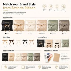 Pochette en satin de qualité supérieure avec fermeture à ruban pour lingerie, sac de luxe pour la vente au détail avec faible MOQ et logo personnalisé - Product Image 6