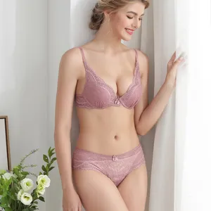 Sujetador push-up de encaje para mujer, ropa interior sexy de alta calidad, talla de fábrica 34B