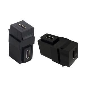 90 degrés USB C femelle 3.1 Version coupleur adaptateur de prise Keystone en blanc et noir nouvelle version pièces de télécommunication - Product Image 2