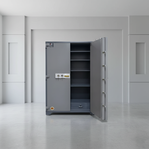 Grande armoire ignifuge pour documents, <span class=keywords><strong>coffre</strong></span>-fort de bureau biométrique certifié, serrure électronique à <span class=keywords><strong>code</strong></span>, double porte, exécutif - Product Image 1