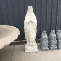 Granit religieux catholique en gros grand extérieur pierre vierge mère sainte sainte marie statues de marbre de jardin